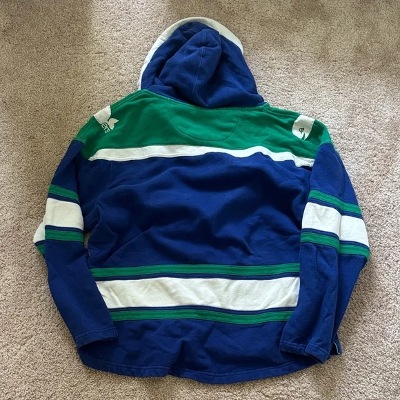 47 Brand Blue and Green Whalers Hockey Hoodie - Picture 3 of 3